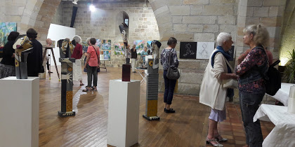 plurielles vernissage exposition 2018 figeac salle balene peinture sculpture art contemporain art abstrait 